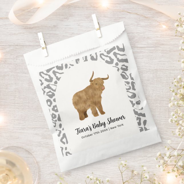 Sacolinha Chá de fraldas Ocidental Santa Vaca Arca Negra (Cortado)