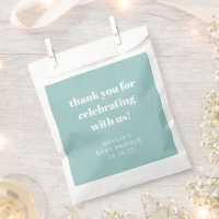 Chá de fraldas Personalizado Azul Aqua - Muito Obr
