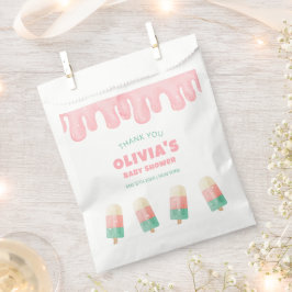 Sacolinha Chá de fraldas Pop Cor-de-rosa com Sorvete