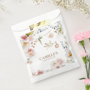 Sacolinha Chá de fraldas Primavera de flor selvagem