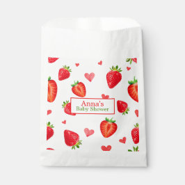 Sacolinha Chá de fraldas primavera Strawberry Themed Fruta