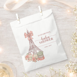 Sacolinha Chá de fraldas Romântico francês rosa-rosa Arco Pa