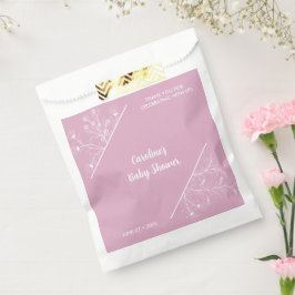 Sacolinha Chá de fraldas rosa Floral Vintage