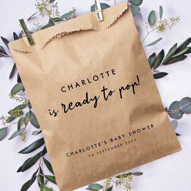 Sacolinha Chá de fraldas | Rustic Kraft Pronto para diversão (Criador carregado)