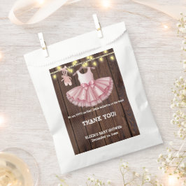 Sacolinha Chá de fraldas Rustic Little Ballerina Tutu Glitte