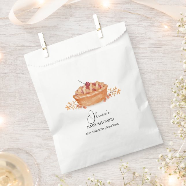 Sacolinha Chá de fraldas Rustic Little Cutie Pie Cherry Fall (Cortado)