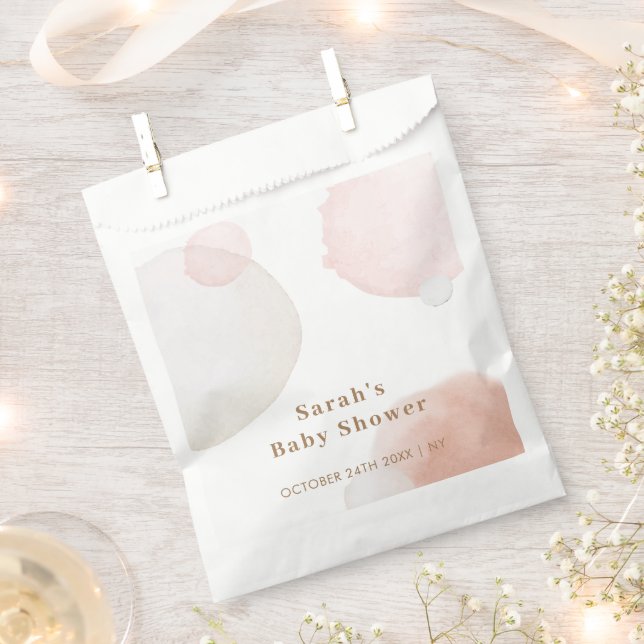 Sacolinha Chá de fraldas Simples Boho Watercolor Abstrato (Cortado)