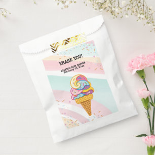 Sacolinha Chá de fraldas Sprinkles de Sorvete colorido