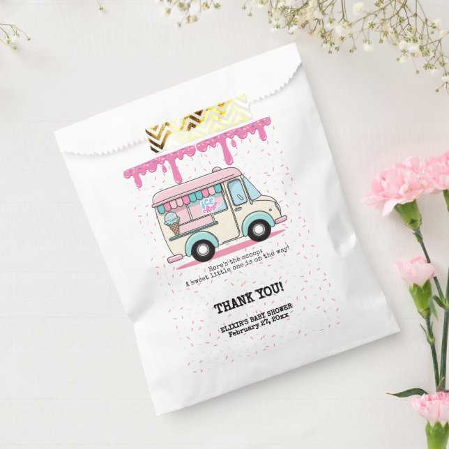 Sacolinha Chá de fraldas Sprinkles do Caminhão do sorvete (Selado)