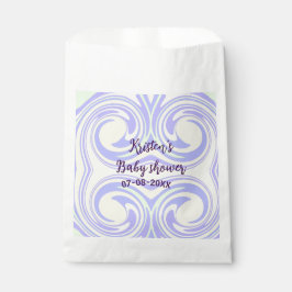 Sacolinha Chá de fraldas verde roxo de boho marble moderno