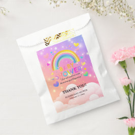 Sacolinha Chá de fraldas Whimsical Hearts & Rainbows