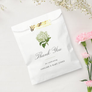 Sacolinha Chá de Menino Elegante de Hydrangea Verde Pale