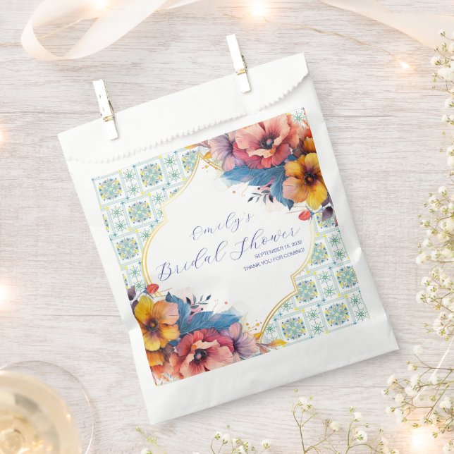 Sacolinha Chá de Noiva Artístico Mediterrâneo Elegante (Cortado)