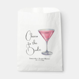 Sacolinha Chá de Noiva Coquetel Rosa Aquarela