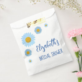 Sacolinha Chá de Noiva Floral de Margaridas Azuis