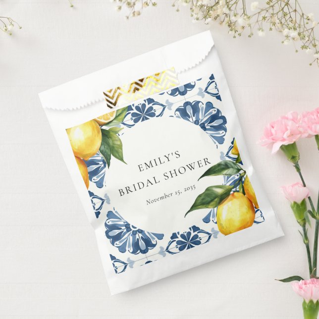 Sacolinha Chá de Noiva Italiano Positano com Limão e Citrino (Selado)