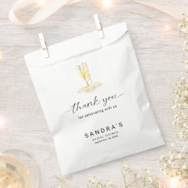 Sacolinha Chá de Noiva Pérolas e Prosecco Minimalista Modern