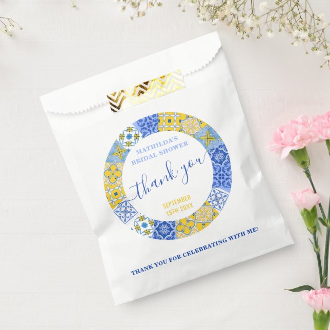 Sacolinha Chá de panela Azul Italiano de Verão - Obrigado (Selado)