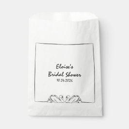 Sacolinha Chá de panela de Cisne Manuscrito de Eterno Simple