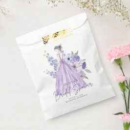 Sacolinha Chá de panela De Flor Roxo Obrigado