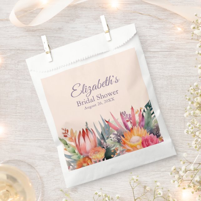 Sacolinha Chá de panela de Flores Tropicais Peach Fuzz (Cortado)