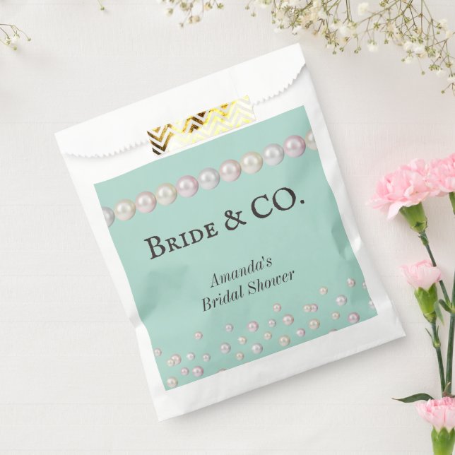 Sacolinha Chá de panela de Pérolas Azul Elegante (Selado)