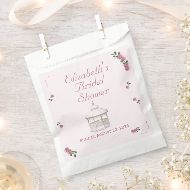 Sacolinha Chá de panela de Tea Party, Jardim Rosa (Cortado)