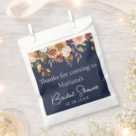 Sacolinha Chá de panela Floral marinho Azul Queda