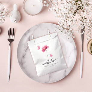 Sacolinha Chá de panela Floral Rosa Elegante