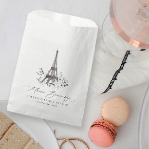 Sacolinha Chá de panela Merci Beaucoup White Floral Paris