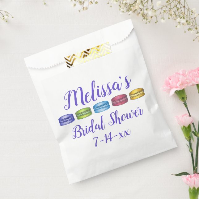 Sacolinha Chá de panela Pastel French Macaron Cookie Paery (Selado)