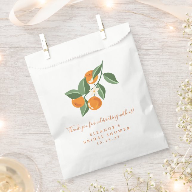 Sacolinha Chá de panela Personalizado Boho de Laranjas da Su (Cortado)