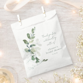 Sacolinha Chá de panela Personalizado Eucalyptus Verde Obrig