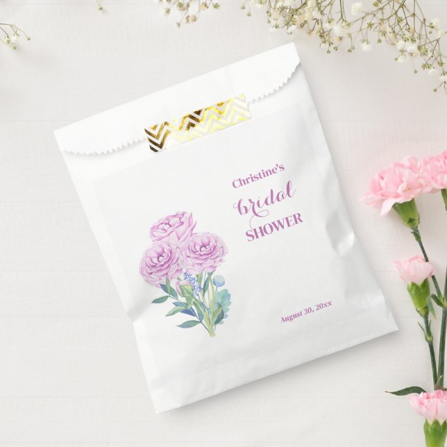 Sacolinha Chá de panela Personalizável Ranunculus & Anemones (Selado)