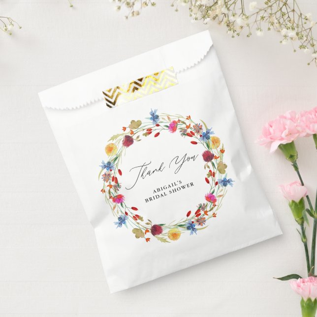 Sacolinha Chá de panela Wreath Wildflower Obrigado (Selado)