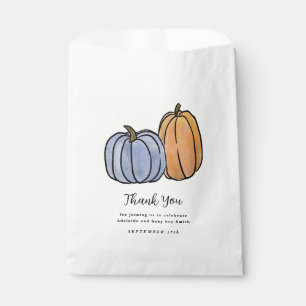 Sacolinha Chá Pumpkin Blue Baby Boy Favor