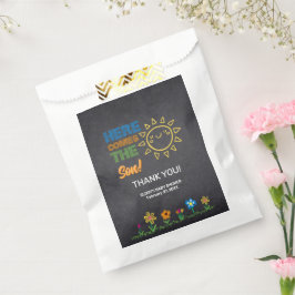 Sacolinha Chalkboard Aqui Vem O Chá de fraldas Filho