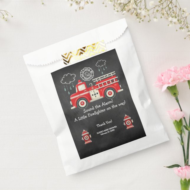 Sacolinha Chalkboard Som o Alarme! Chá de fraldas de caminhã (Selado)