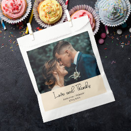 Sacolinha Champagne Elegante Casamento Amor e Agradecimento