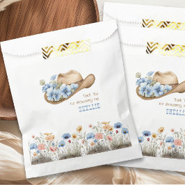 Sacolinha Chapéu de Cowboy com flores selvagens do Boho Ocid