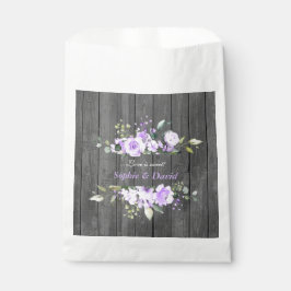 Sacolinha Charm Lavanda Floral Barn Wood Casamento