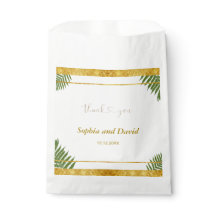 Charmoso Fern Deixa O Casamento De Folha De Ouro P