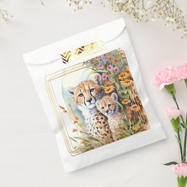 Sacolinha Cheetah Baby e mamãe (Selado)