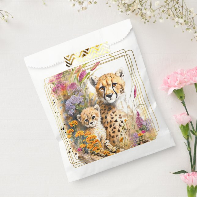 Sacolinha Cheetah Baby e mamãe (Selado)