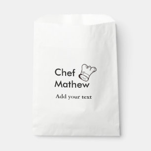 Sacolinha Chef cozinheiro adiciona nome SMS homens padaria d