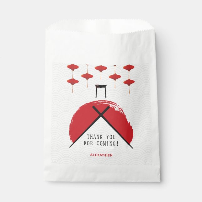 Sacolinha Chef Privado de Festa de aniversário de Tema Hibac (Frente)