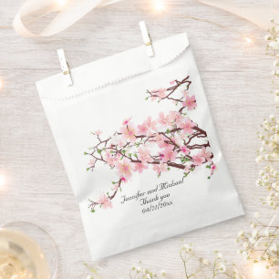 Sacolinha Cherry Blossoms Casamento Personalizar Obrigado