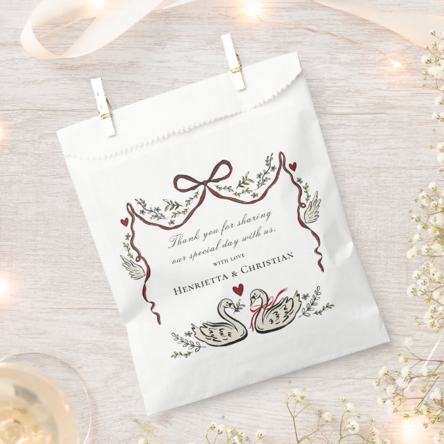 Sacolinha Chic Love Birds Wedding Favor Bags (Cortado)