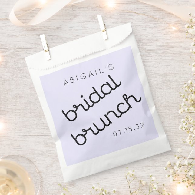 Sacolinha Chic Minimal Lavender Mod Script Brunch  (Cortado)