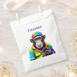 Sacolinha Chimpanzé Colorido Com Telefone